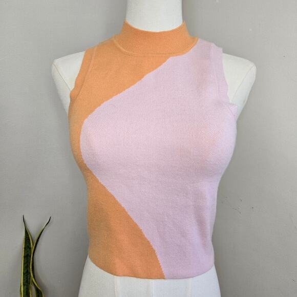LA HEARTS Y2K Aesthetic Orange/ Pink Knit Sleeveless Top Small - Picture 1 of 11
